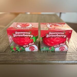 Sunny Days Jumbo Squeezy Strawberry Viral Squishy Novelty Sensory Fidget Toy New